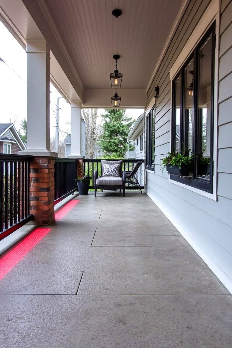 Radiant Heated Concrete Porches - 24 Concrete Porch Ideas