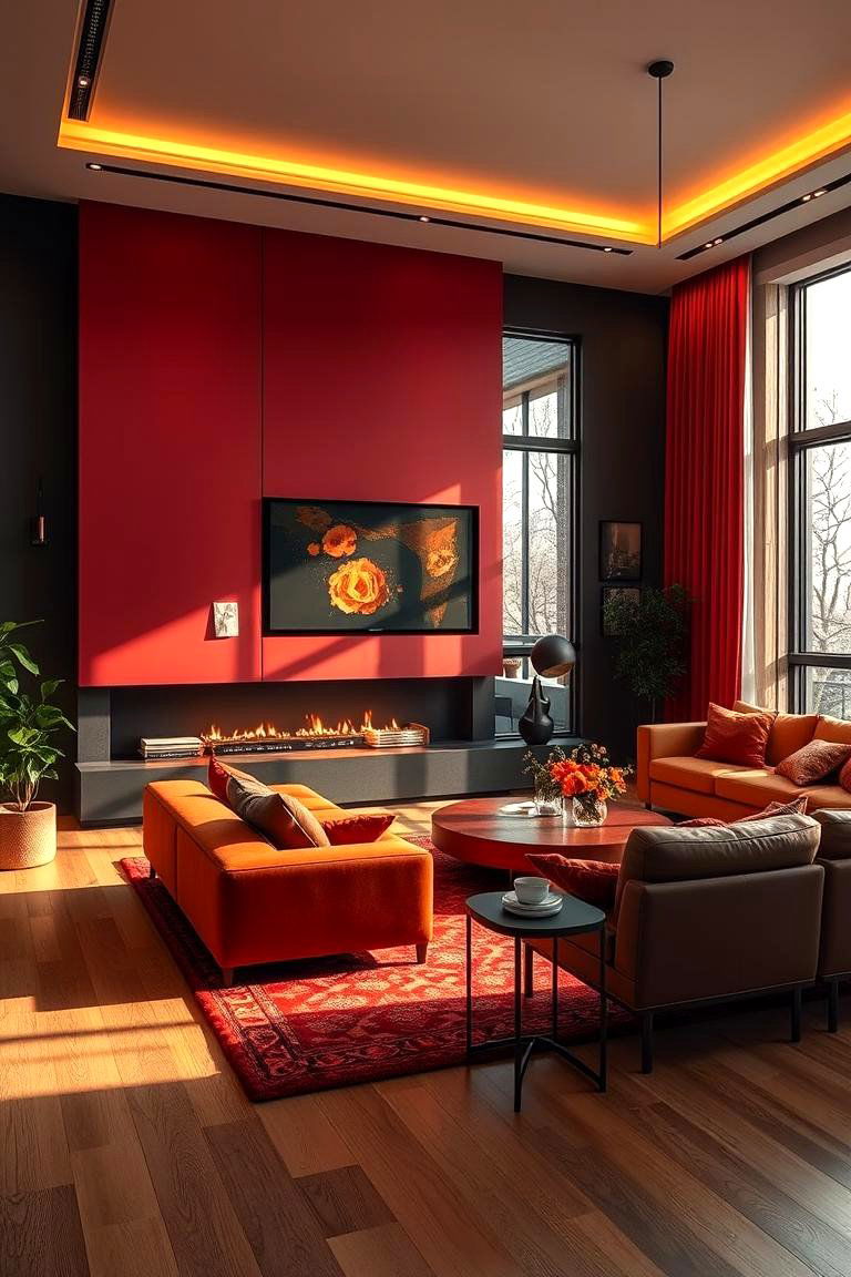 Radiant Living Room Warmth - 24 Warm Color Palettes for Every Room in the House