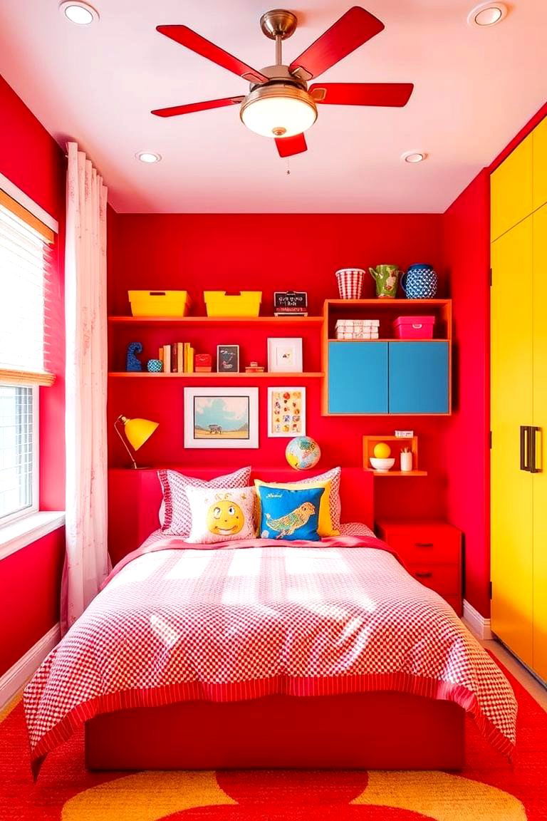 Radiant Red and Yellow Highlights - 24 Red Boy Room Ideas