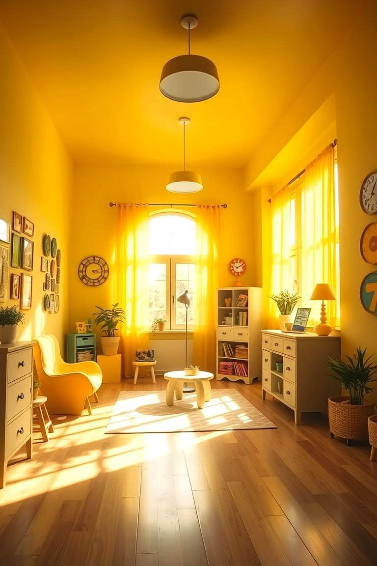Radiant Yellow Glow - 24 Monochromatic Color Schemes for Rooms