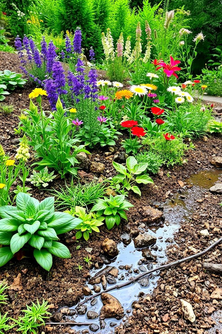 Rain Garden for Sloping Terrain - 24 Sloping Garden Design Ideas