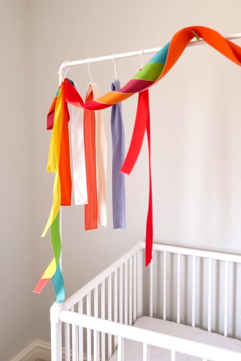 Rainbow Fabric Garland - 24 Rainbow Nursery Ideas
