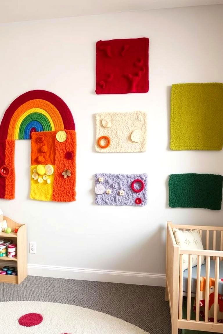 Rainbow Sensory Wall Panels - 24 Rainbow Nursery Ideas