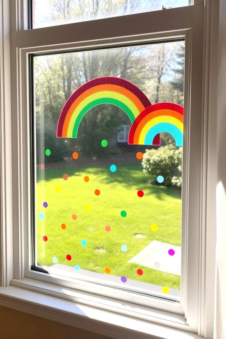 Rainbow Window Clings - 24 Rainbow Nursery Ideas