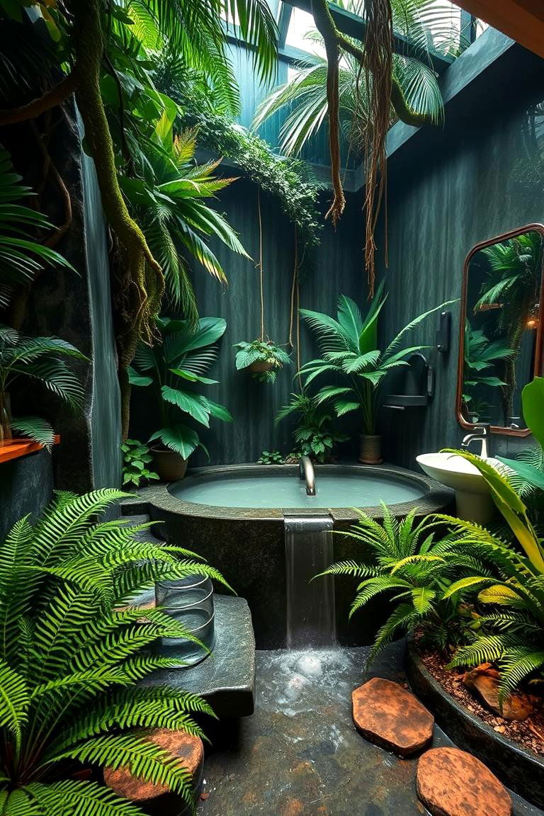 Rainforest Inspired Retreat - 24 Greenhouse Bathroom Ideas