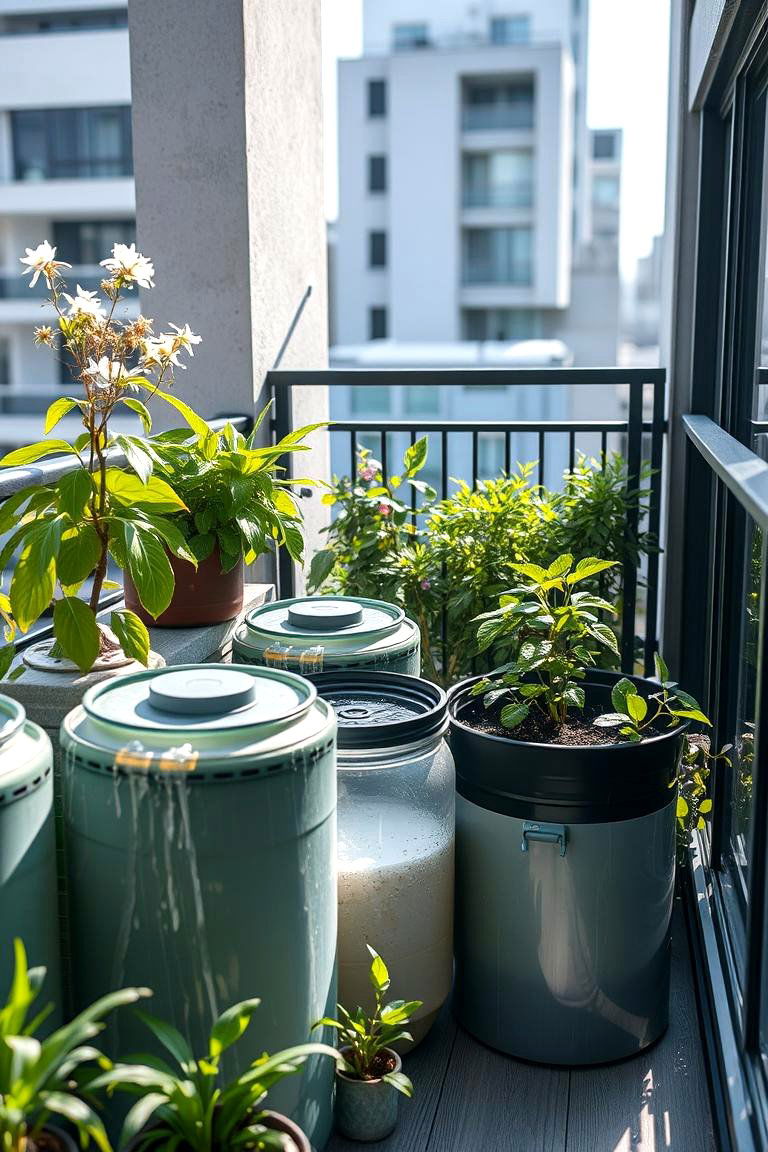 Rainwater Harvesting Setup - 24 Green Balcony Ideas