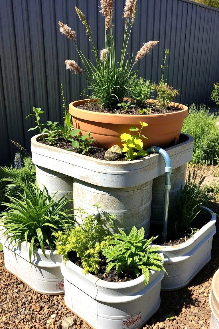 Rainwater Harvesting Tier Garden - 24 Tiered Garden Ideas