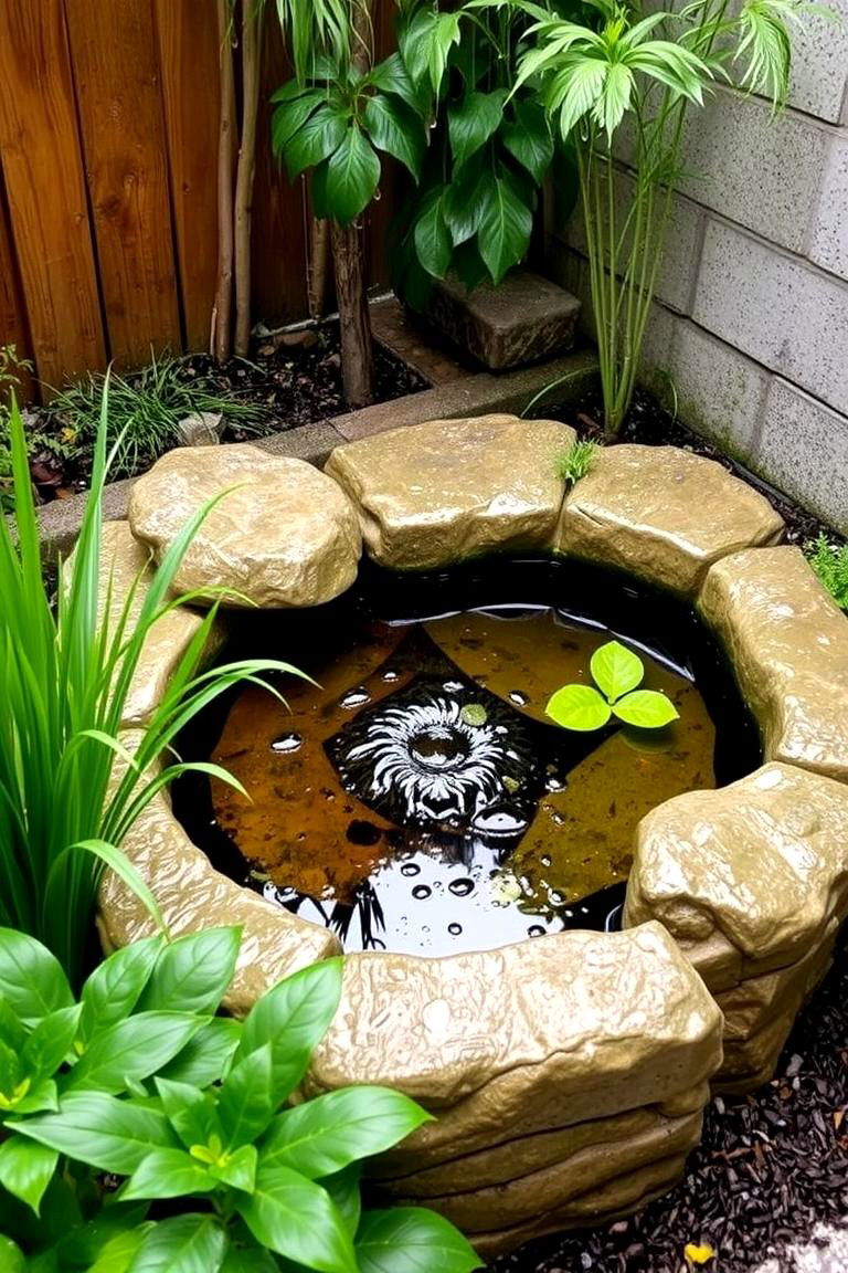 Rainwater Reflection Nook - 24 Garden Nook Ideas