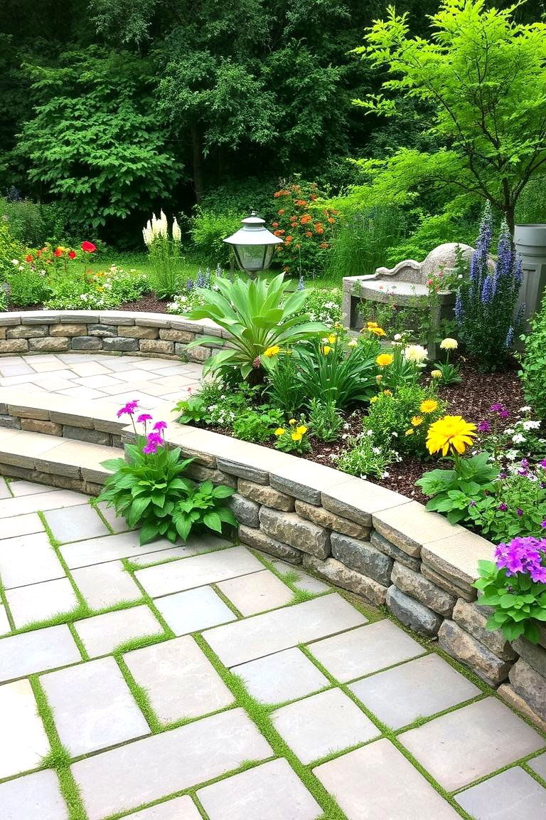 Raised Flagstone Garden Patio - 24 Flagstone Patio Ideas