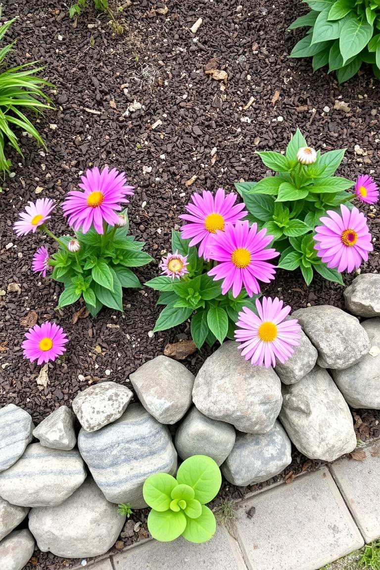 Raised Garden Bed with Rock and Mulch Fill - 24 Front Yard Landscaping Ideas With Rocks and Mulch