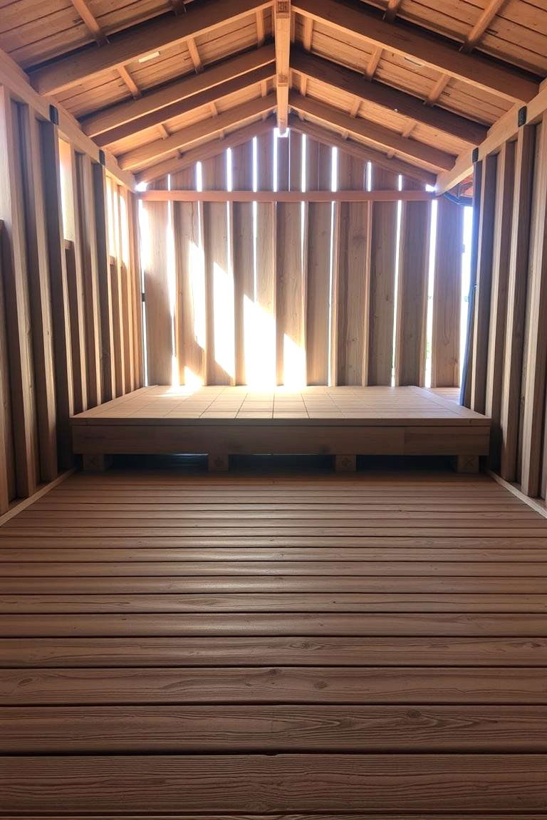 Raised Wooden Decking - 24 Shed Floor Ideas