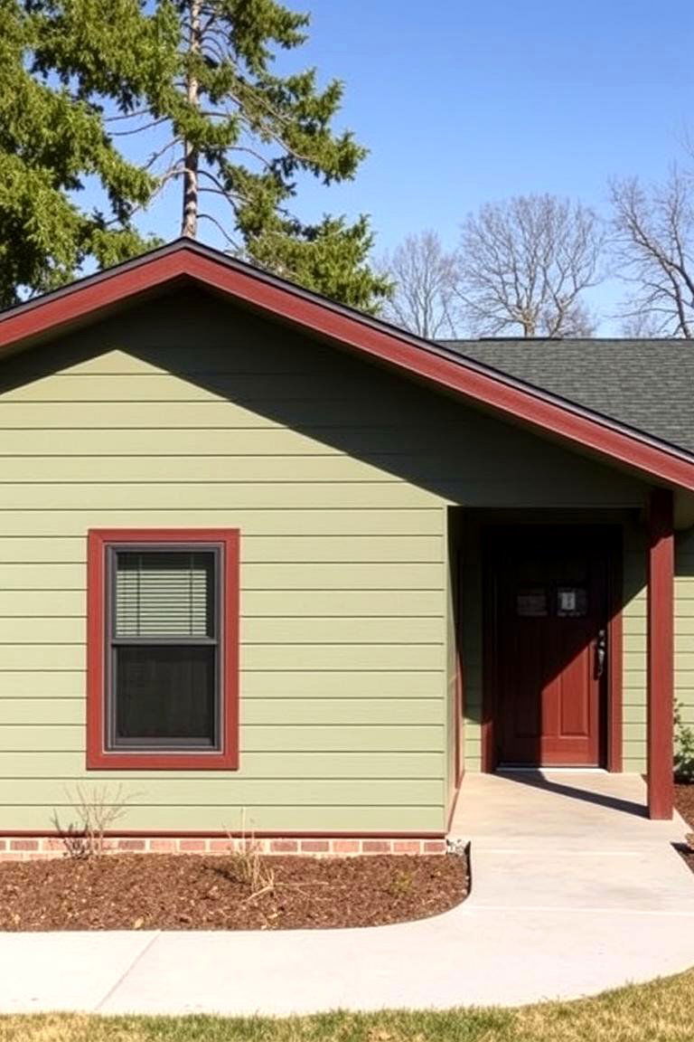 Ranch Style Refinement - 24 Sage Green House With Brown Trim Ideas