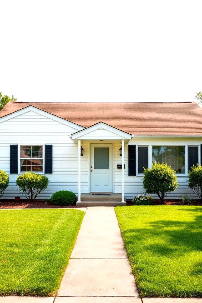 Ranch Style Timelessness - 24 White Siding House Designs
