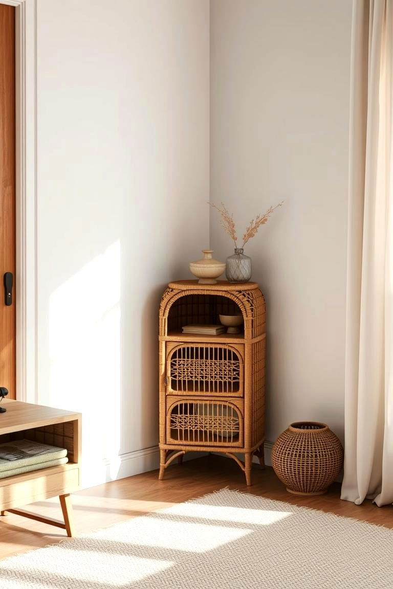 Rattan Corner Cabinet - 24 rattan bedroom furniture ideas