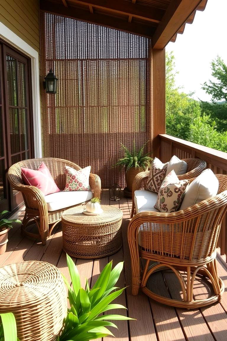 Rattan Wicker Outdoor Seating - 24 Deck Seating Ideas