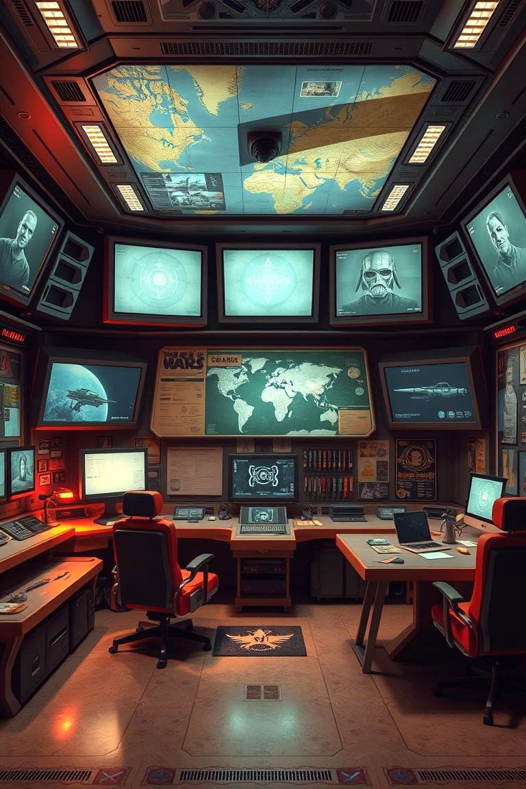 Rebel Command Center - 24 Star Wars Man Cave Ideas