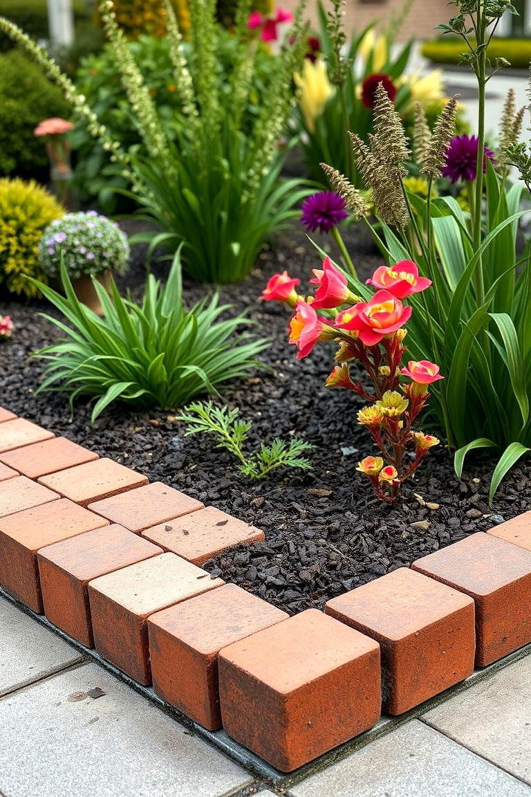 Recessed Brick Edging - 24 Brick Edging Ideas