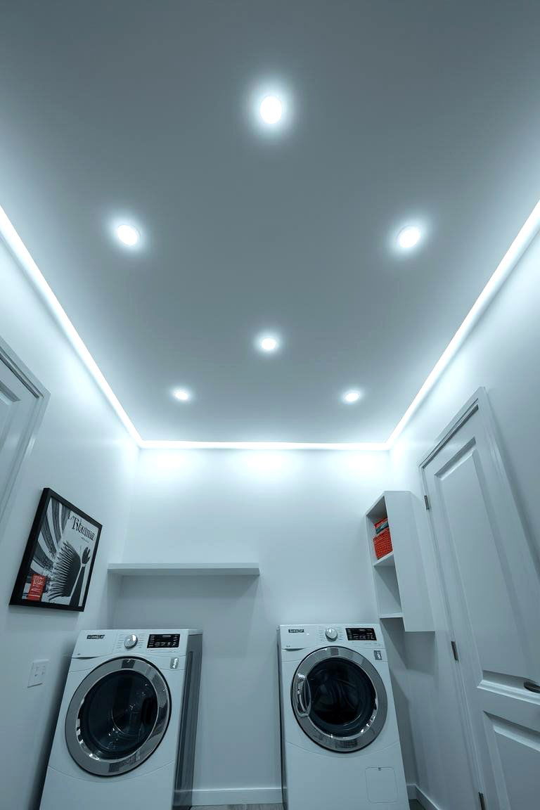Recessed Ceiling Lighting - 24 Laundry Room Lighting Ideas