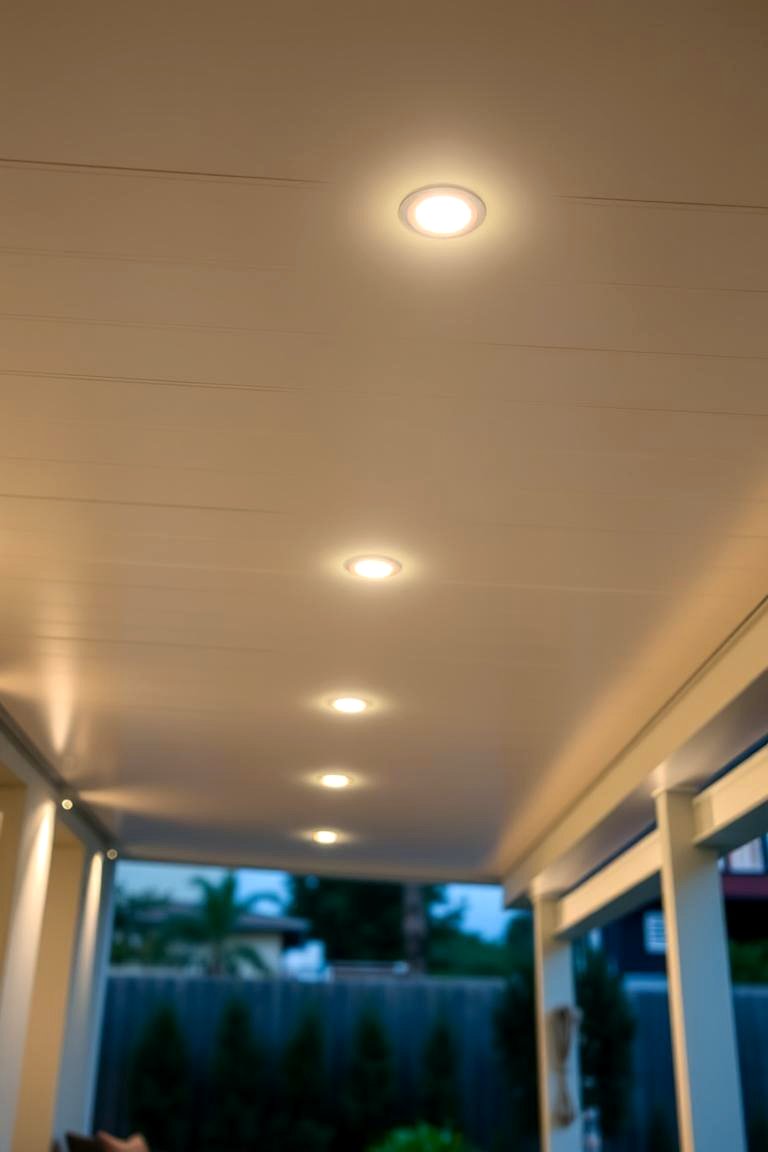 Recessed Ceiling Lights - 24 Covered Patio Lighting Ideas