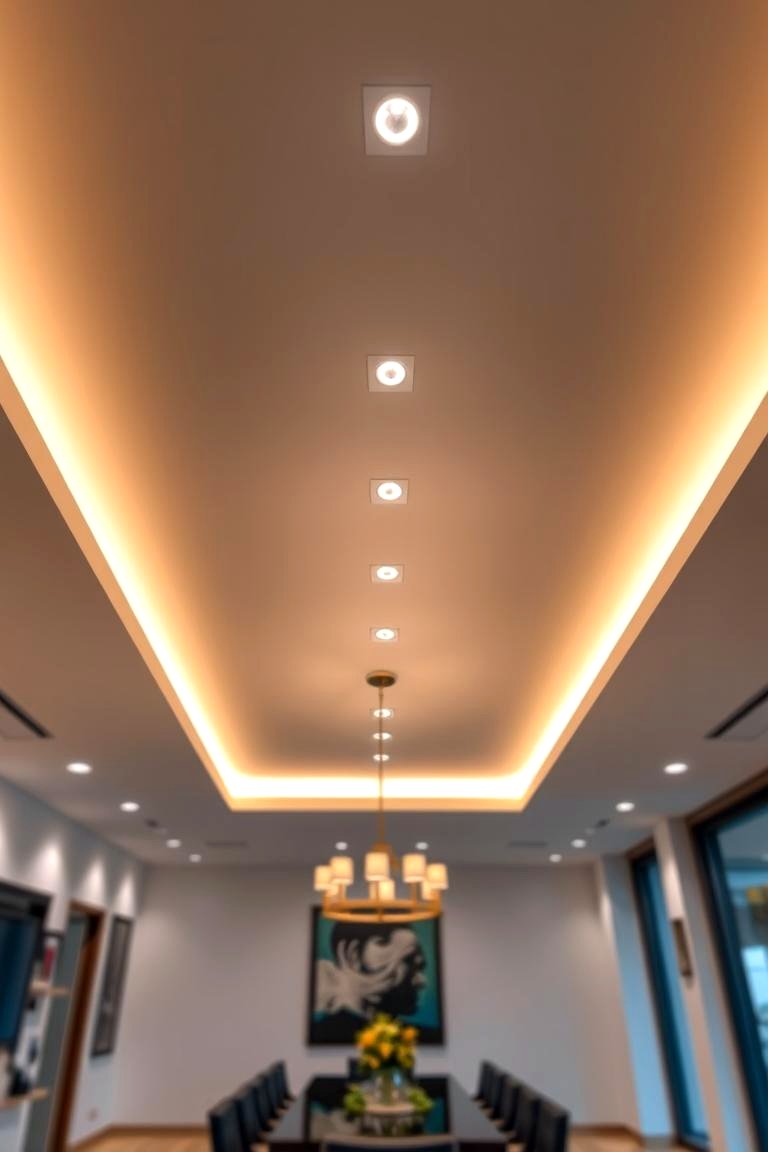 Recessed Lighting Highlight - 24 Dining Room Ceiling Ideas