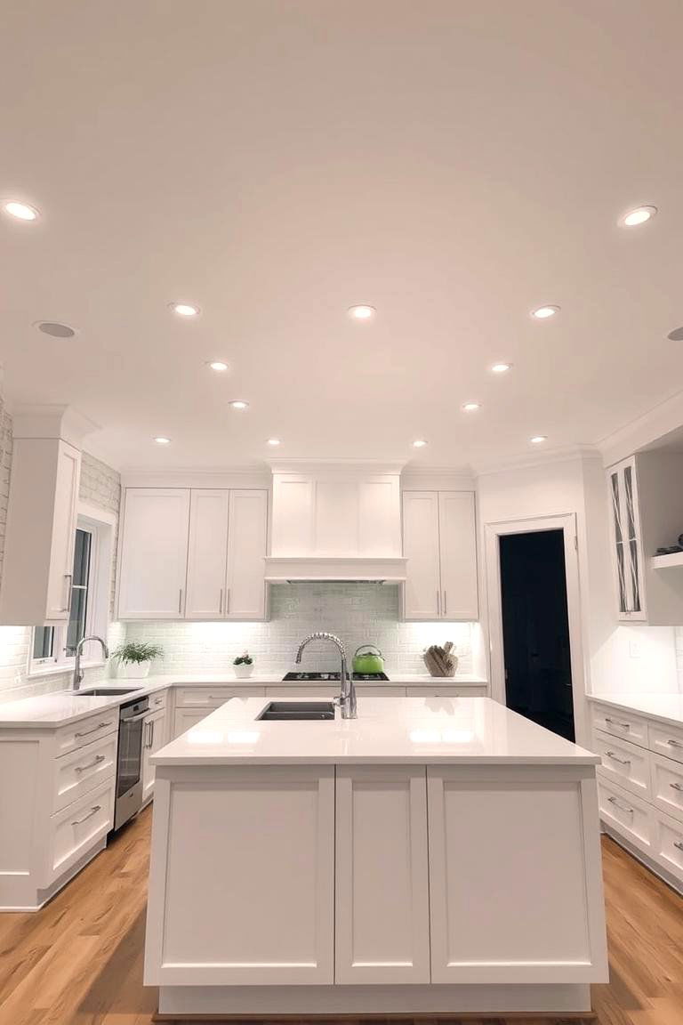 Recessed Lighting for Subtle Illumination - 24 Kitchen Island Lighting Ideas