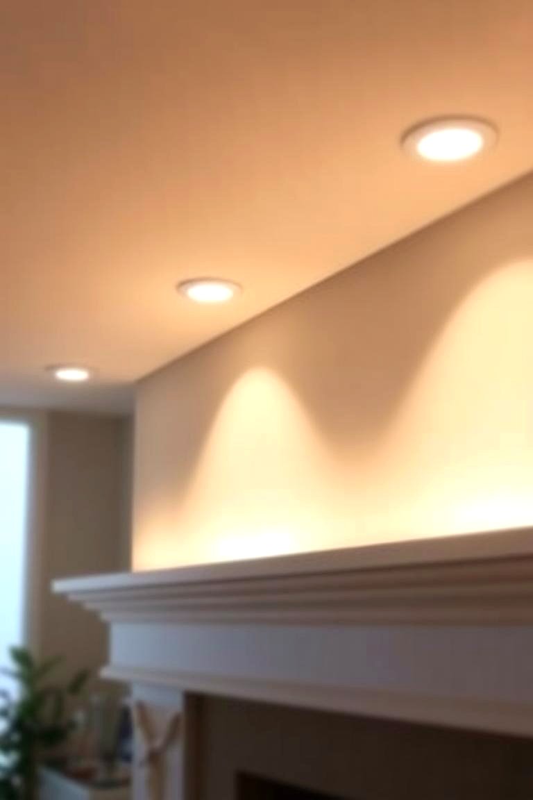Recessed Lighting for Subtle Illumination - 24 Fireplace Mantel Lighting Ideas