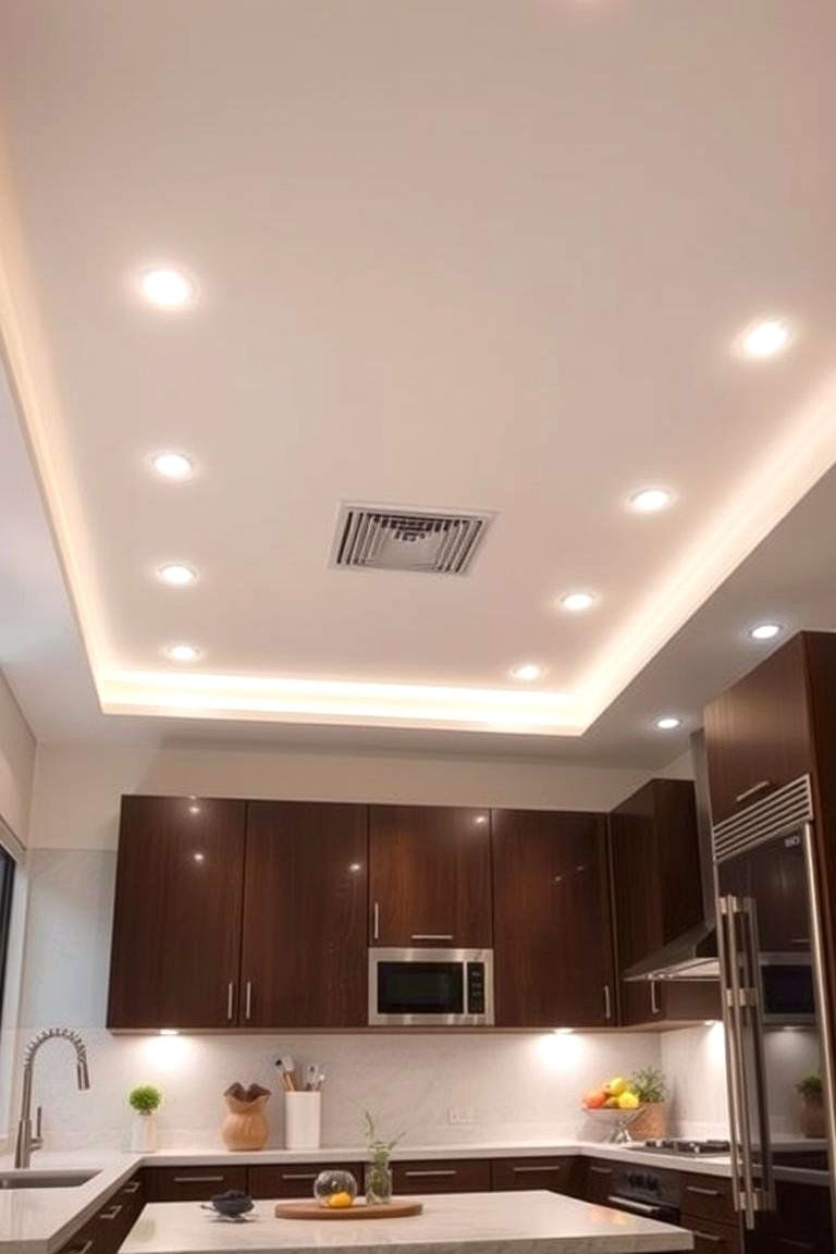 Recessed Lighting for a Clean Modern Look - 24 Small Kitchen Lighting Ideas