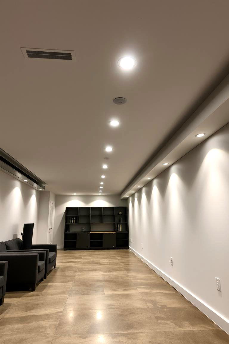 Recessed Lighting for a Clean Modern Look - 24 Basement Lighting Ideas