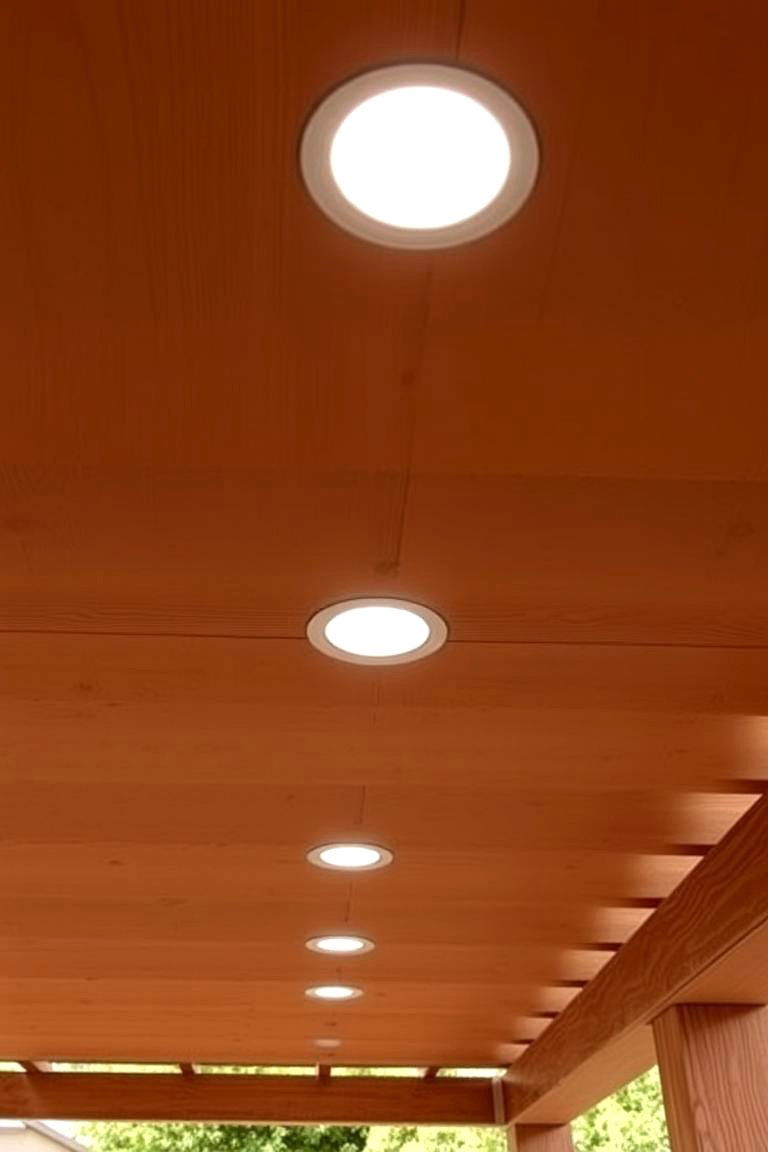 Recessed Lighting for a Seamless Look - 24 Pergola Lighting Ideas