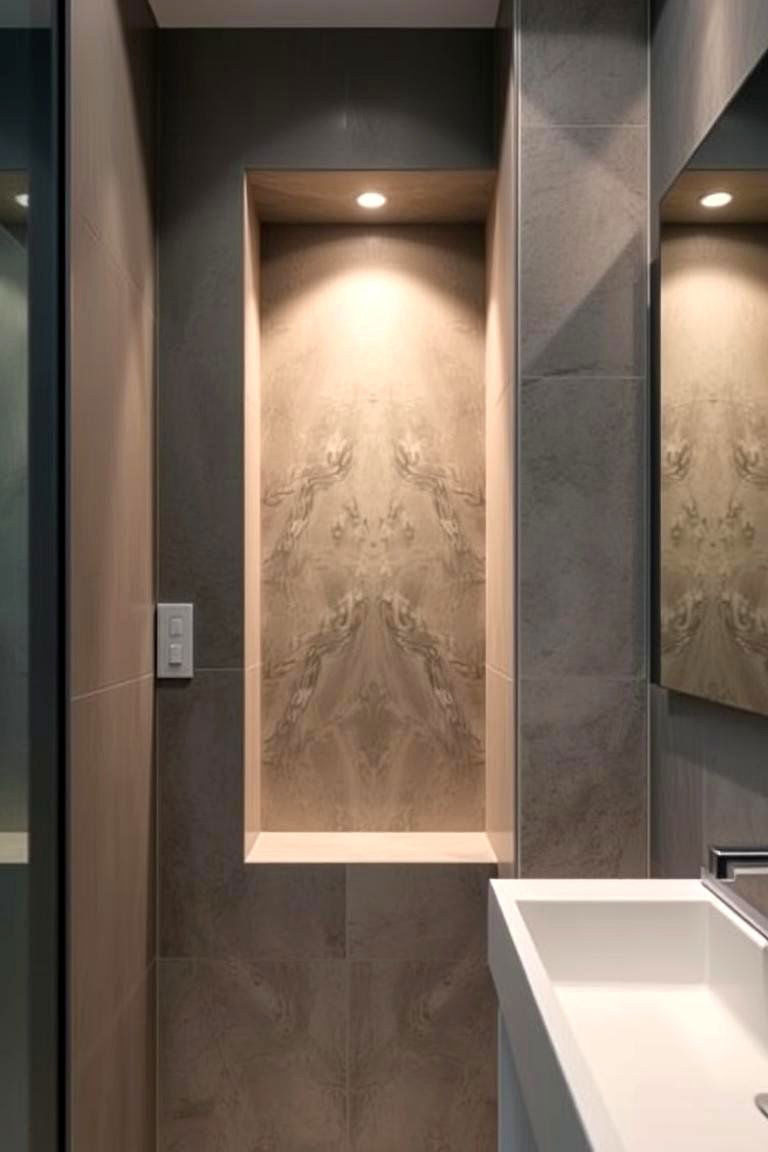 Recessed Niche Storage - 24 Toilet Paper Storage Ideas