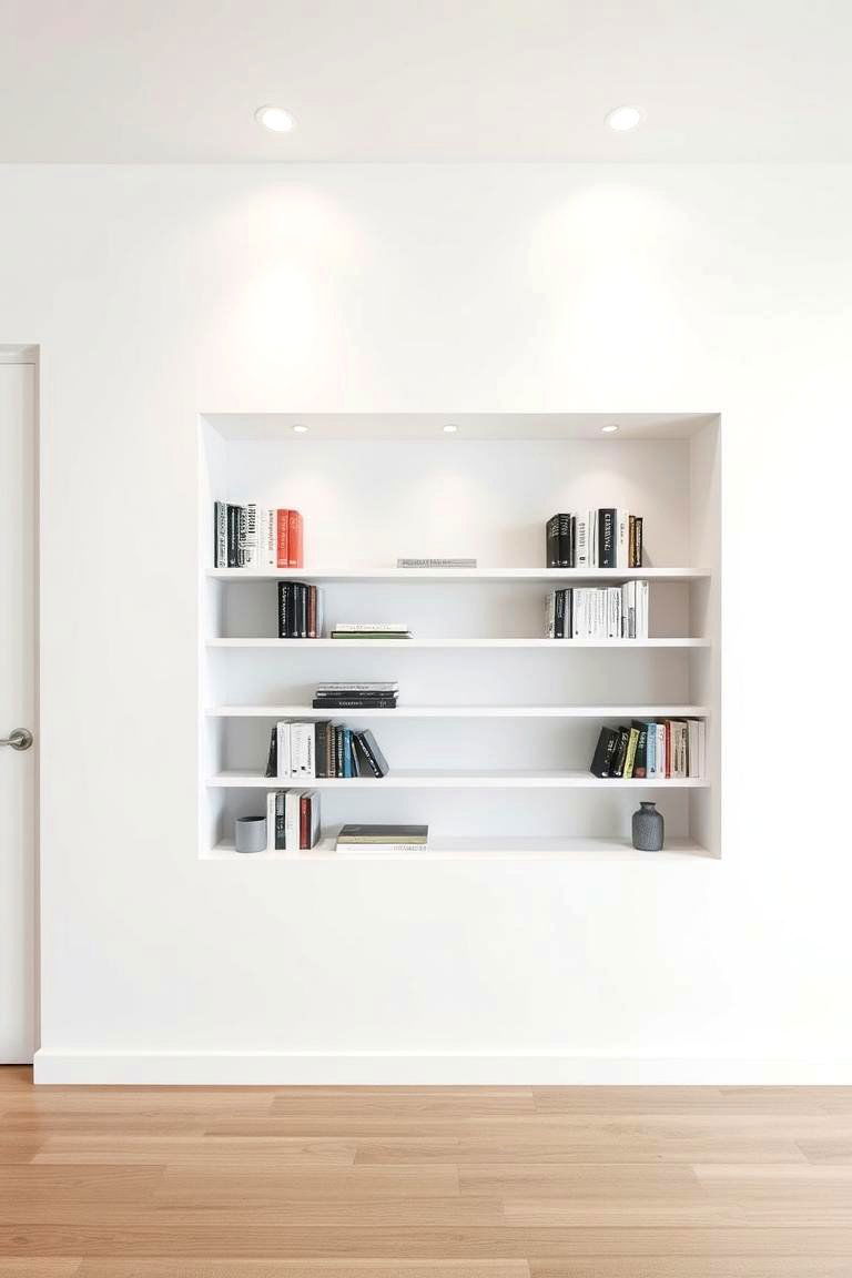 Recessed Wall Bookshelf - 24 Built-in Bookshelf Ideas