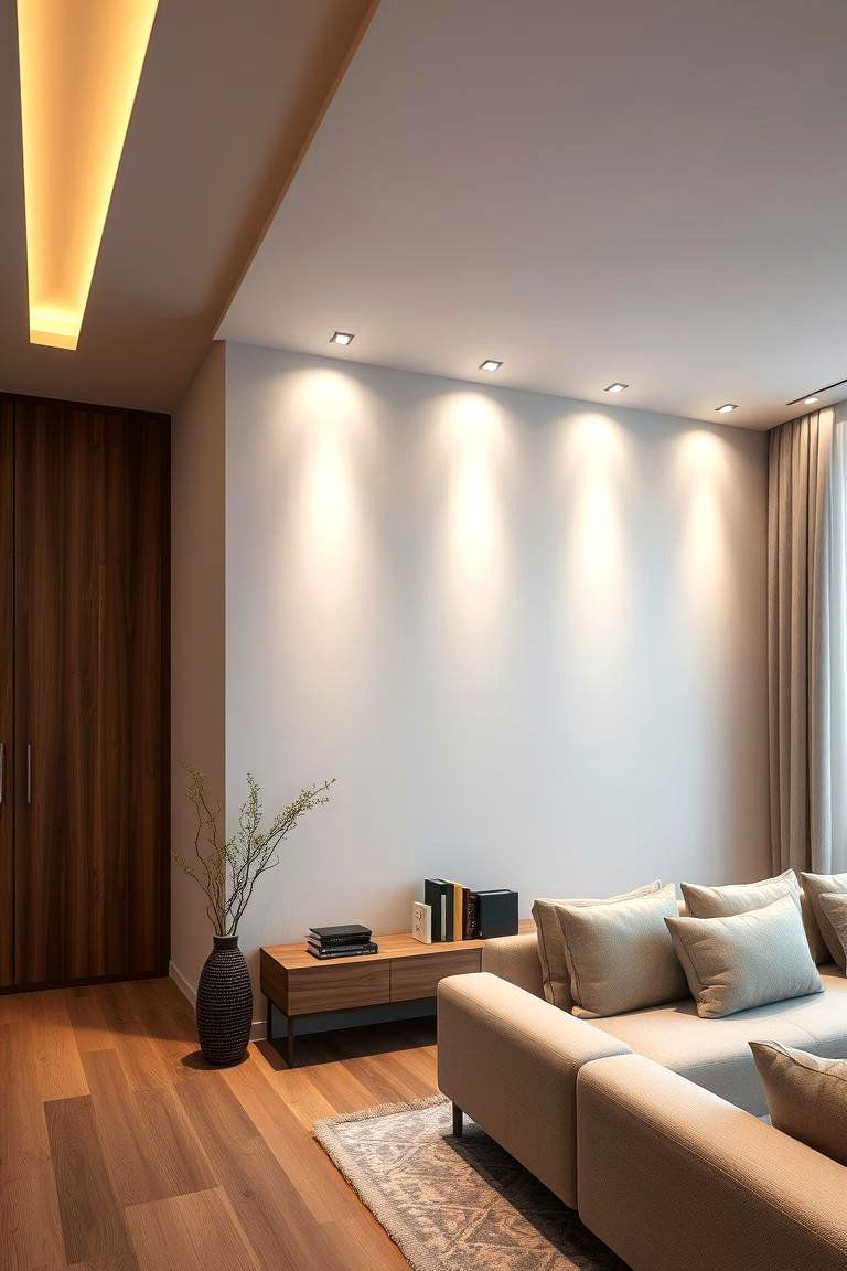 Recessed Wall Lighting for Subtle Ambiance - 24 Living Room Wall Lighting Ideas