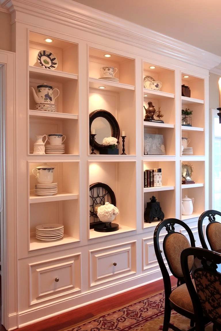 Recessed Wall Niches for Discreet Storage - 24 Dining Room Storage Ideas