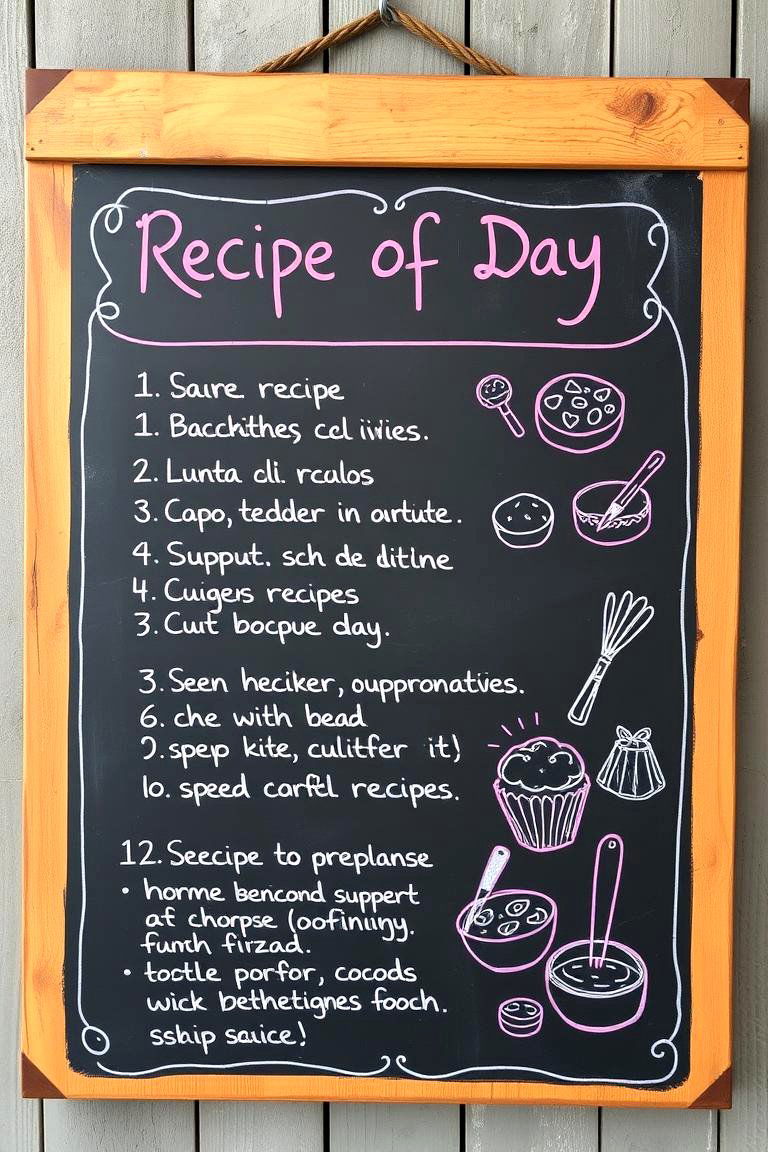 Recipe of the Day - 24 Chalkboard Ideas