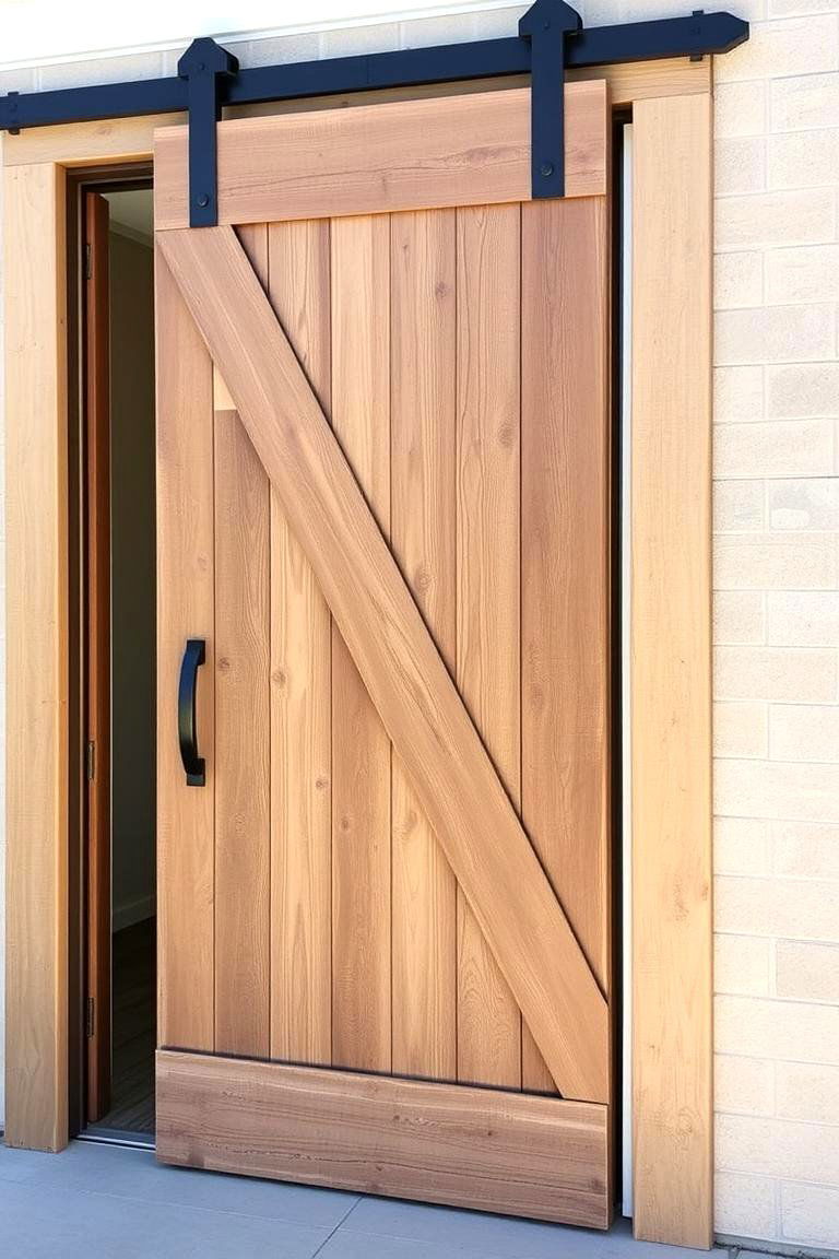 Reclaimed Barn Door Revival - 24 Farmhouse Front Door Ideas