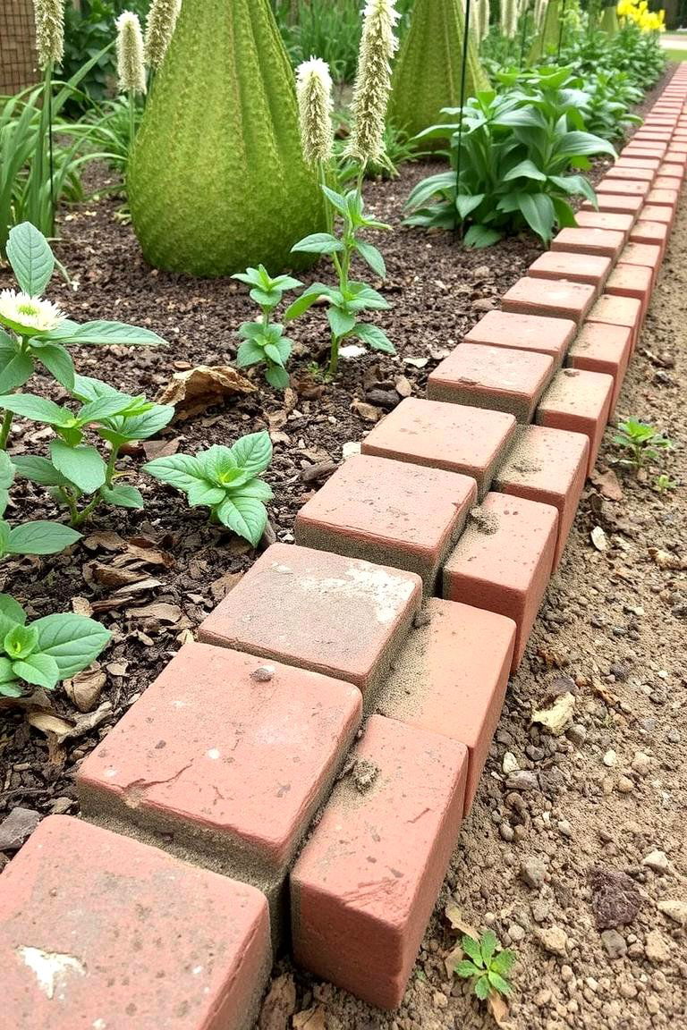 Reclaimed Brick Edging - 24 Brick Edging Ideas