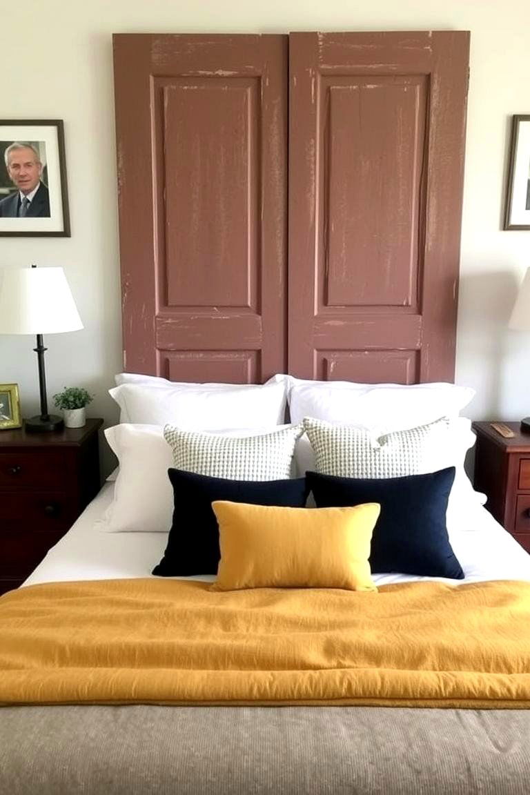 Reclaimed Door Headboard Alternative - 24 No Headboard Ideas