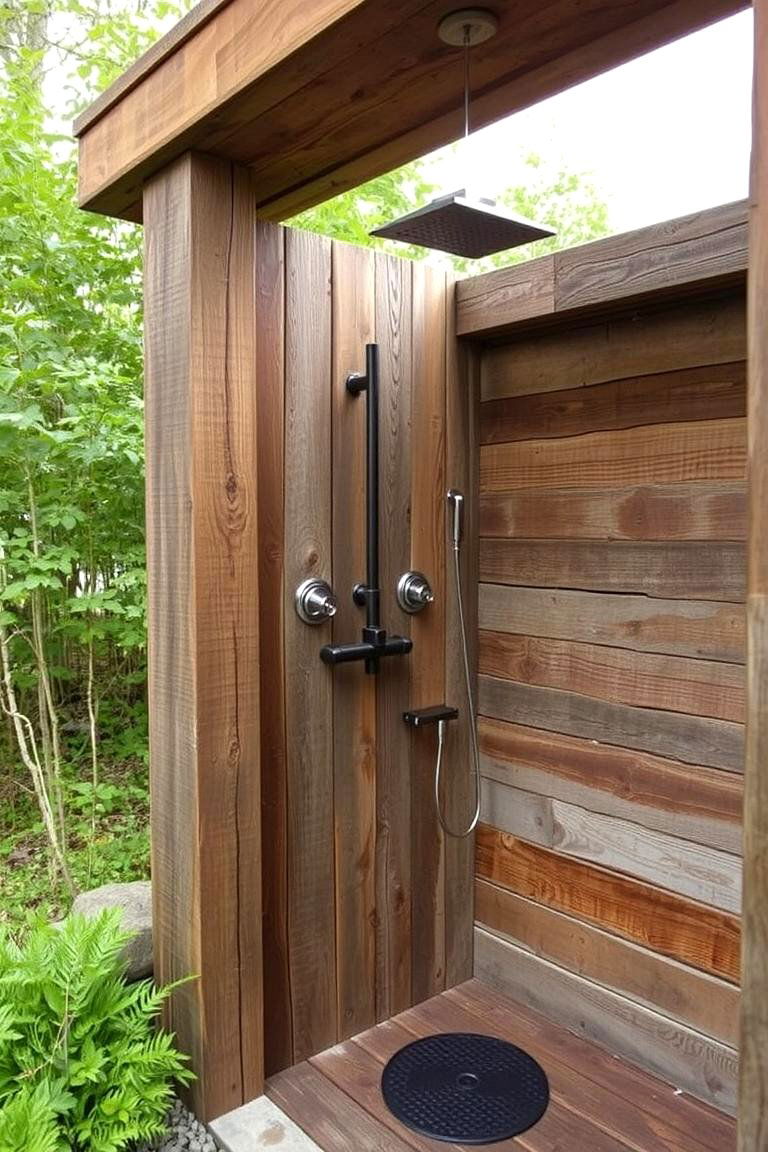 Reclaimed Materials Outdoor Shower - 24 Outdoor Shower Ideas