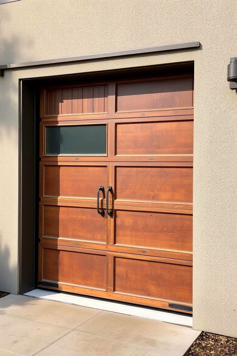 Reclaimed Metal Accents for Industrial Charm - 24 Green Garage Door Ideas
