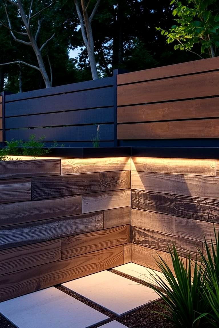 Reclaimed Sleepers for a Modern Garden Accent Wall - 24 Garden Sleeper Ideas