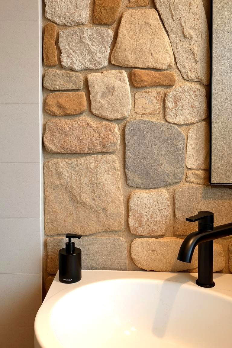 Reclaimed Stone Accents - 24 Stone Bathroom Ideas