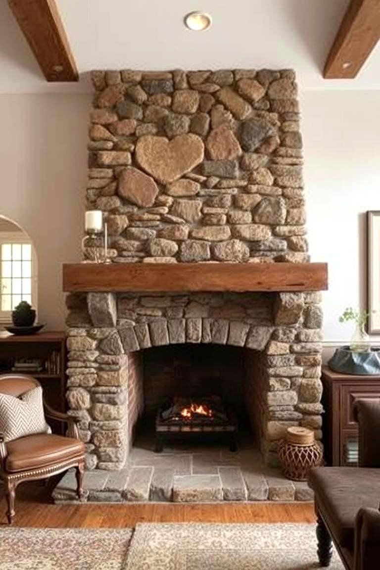 Reclaimed Stone for Sustainability - 24 Floor to Ceiling Stone Fireplace Ideas