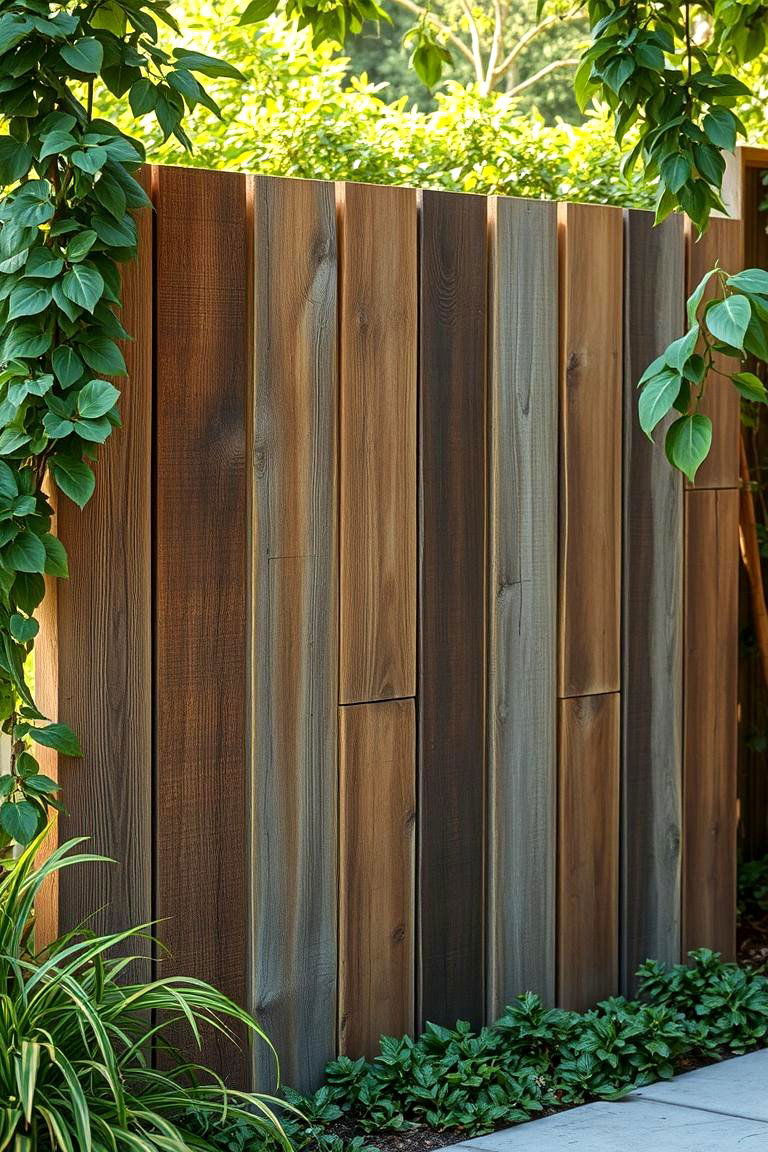 Reclaimed Timber Divider - 24 Garden Divider Ideas