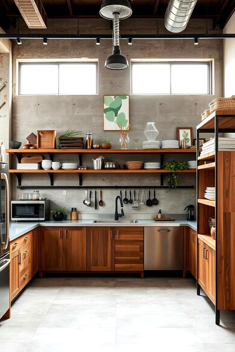 Reclaimed Wood Accents - 24 Industrial Kitchen Ideas