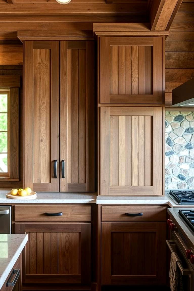 Reclaimed Wood Accents - 24 Cabin Kitchen Ideas