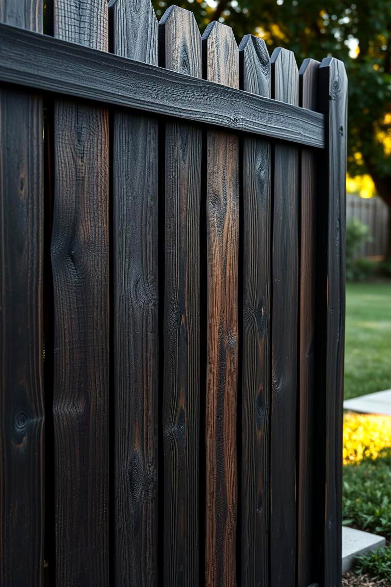 Reclaimed Wood Black Fence - 24 Black Fence Ideas