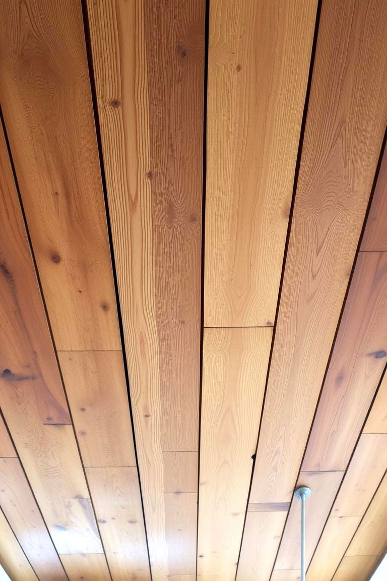 Reclaimed Wood Ceiling Panels - 24 Cheap Ceiling Ideas