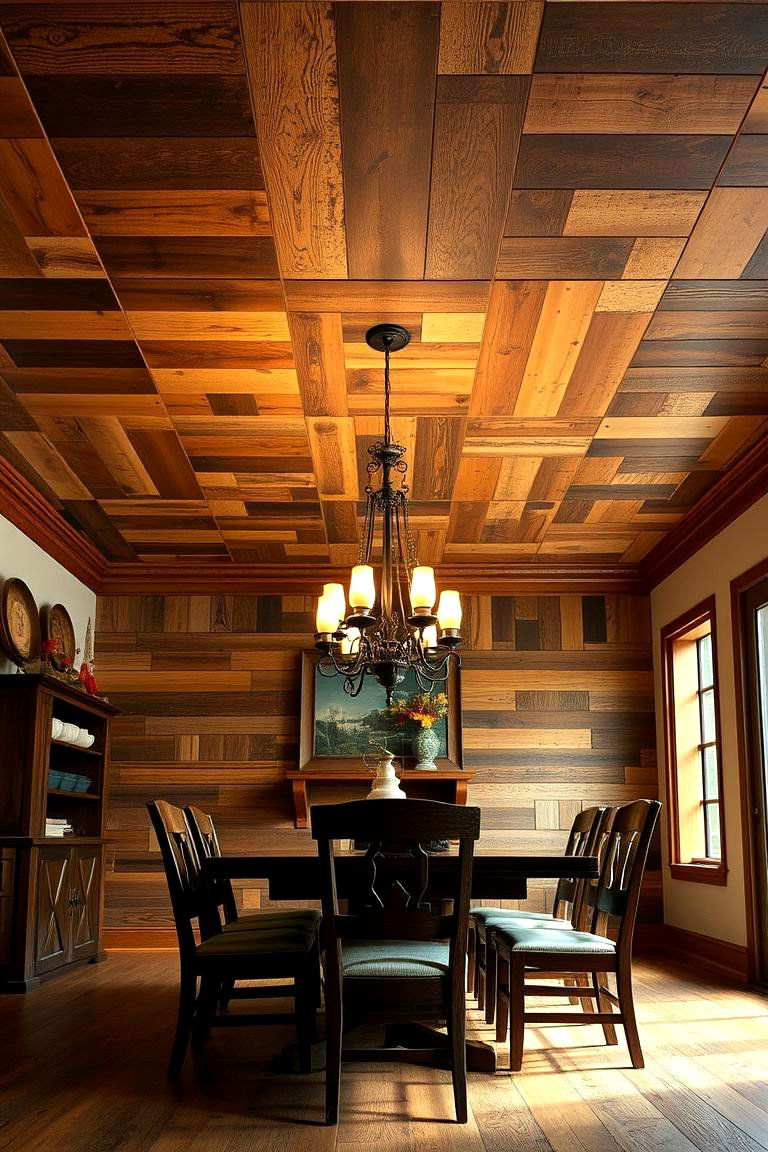 Reclaimed Wood Ceiling Tiles - 24 Wood Ceiling Ideas