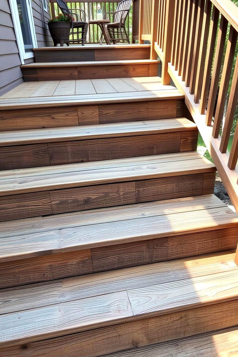 Reclaimed Wood Deck Steps - 24 Deck Steps Ideas