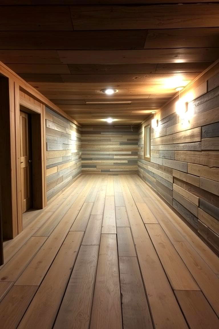 Reclaimed Wood Flooring - 24 Basement Floor Ideas